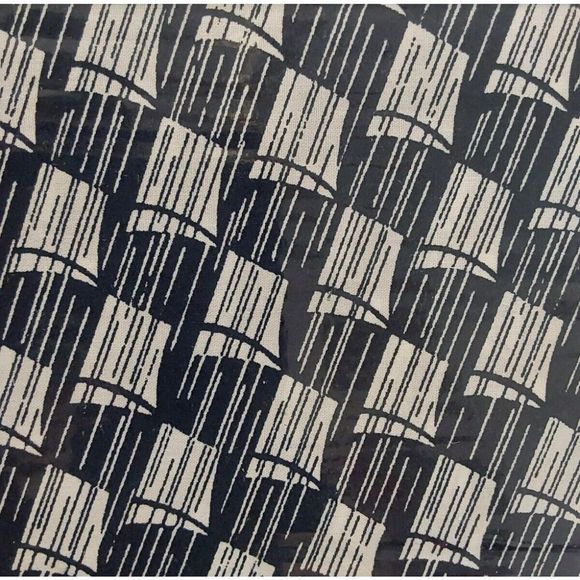 Ralph Lauren CASEY GEO PRINT Navy Cream 100% Cotton Queen Sheet Set Bedding - Picture 6 of 10